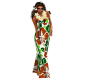 tropical island gown