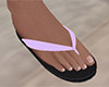 Lavender Flip Flops 4 M