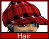 Red Plaid hat w/Hair