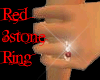 Red 3stone Ring
