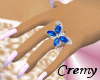 C Blue butterfly ring