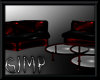 -X- Crimson Sofa Table