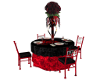  wedding table red/blk