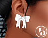 ♰| Wht Ribbon Earring
