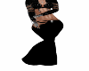 (A)Flared black pants