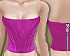 Fuschia Silk Bustier Top