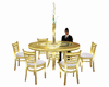 Gold Table&6Chairs
