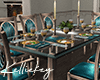 Summer,Teal Dinner table