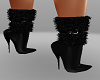~SR~ Black Fur Heel Boot