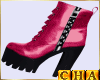 Cha`Pink Leather Boots