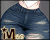 Blue Ripped Baggy Pants