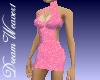 Pink Retro Cutout Dress