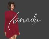 X Knit Dress Holiday Red