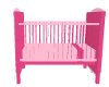 animated  pink crib
