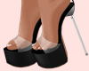 E* Black Summer Heels