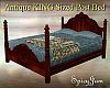 Antq Kingsized Bed LtBlu