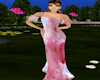 pink elegant flower gown
