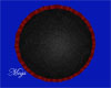 Round Black and Red Rug