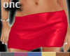[0nc] red mini skirt