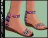 K. Pink Aztec Sandals