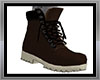 Brown mountain boots