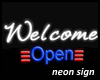 Welcome & Open-neon sign