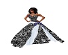 gown blk &white lace