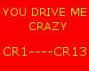 YOU DRIVE ME CRAZY