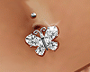 belly silver piercing