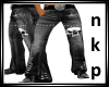 Fitted Blk studded jeans