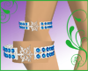 GF-Snowflake Anklet Blue