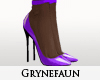 Purple black nylon heels