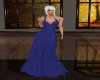 Blue Debra Halter Gown