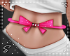 !S Bow Belt Hot Pink