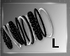 ! BLACK SILVER BANGLES L