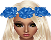 Blue Rose Head Wreath