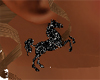 BBJ Black Horse Earrings
