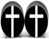 ♛ White Cross Plugs