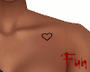 FUN Heart chest tattoo