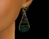 (H)Gold/blue earrings