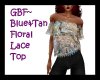 GBF~Blue & Tan Lace Top