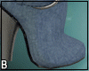 Denim Buckle Boots