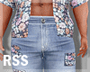 RSS JEANS PANTS FLORAL