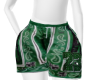 WRLD~ OW Green Shorts F