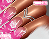 q.Tropical Pink Nails XL