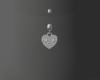 Diamond Heart Belly Ring