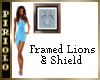 Framed Lions & Shield