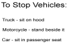 Vehicle Instruction Sign