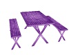 Purple Wood Picnic Table
