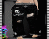 Skull Black Ripped Jeans